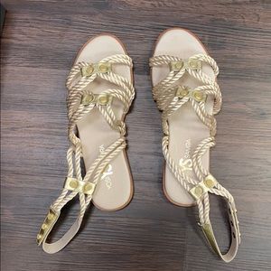 Yosi Samra Champagne color Sandals